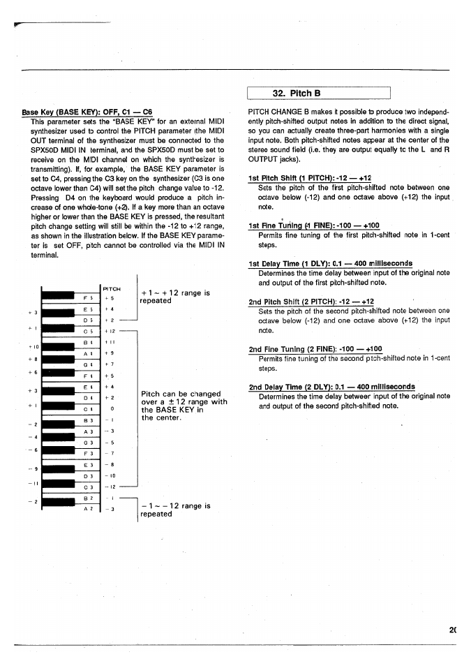 Pitch b, Pitch a | Yamaha SPX50D User Manual | Page 19 / 105