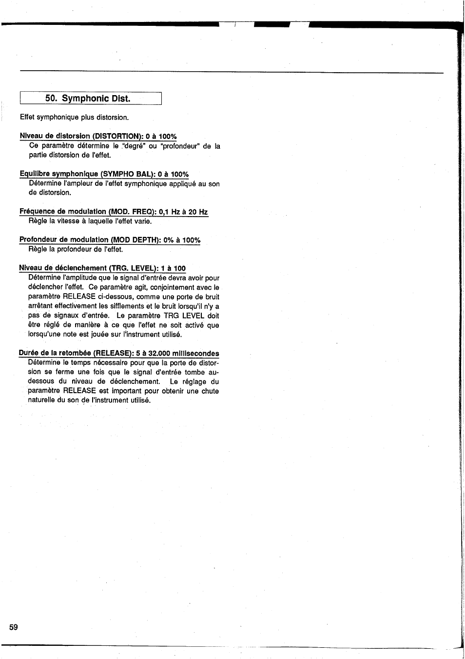 Yamaha SPX50D User Manual | Page 59 / 105