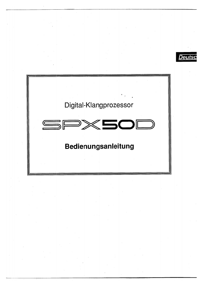 Digital-klangprozessor, Bedienungsanleitung | Yamaha SPX50D User Manual | Page 65 / 105