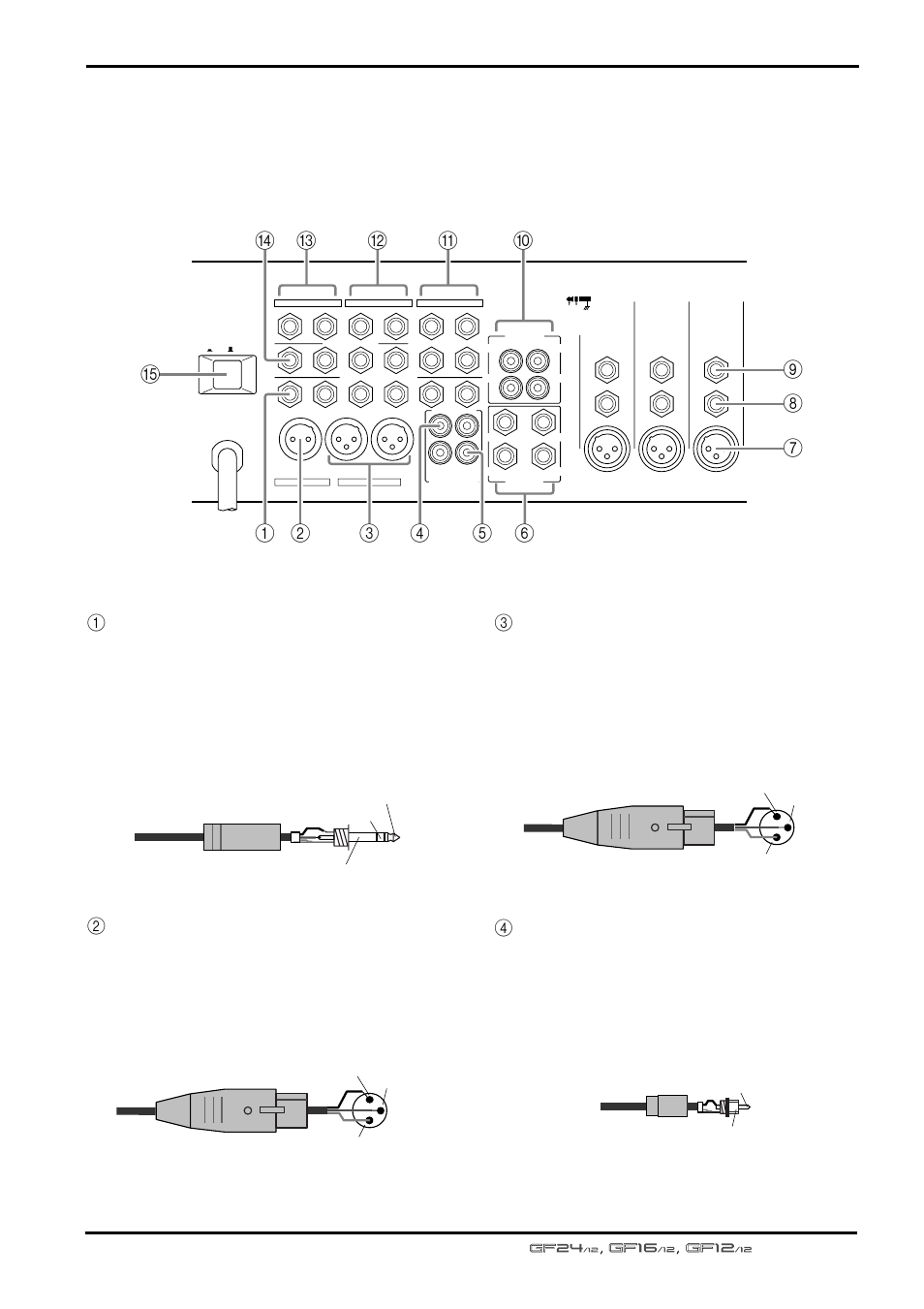 Connectors | Yamaha GF24/12 User Manual | Page 17 / 26