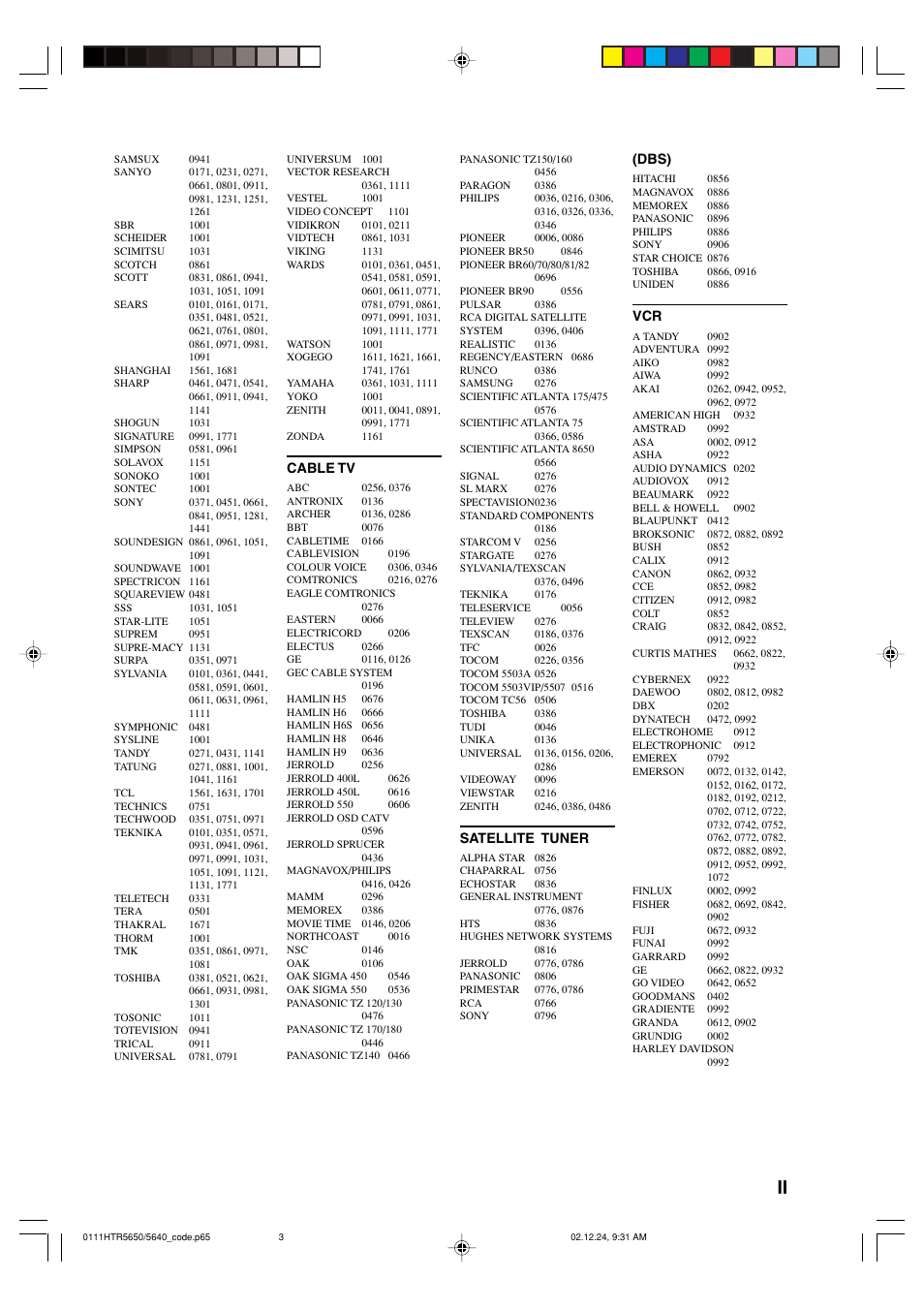 Yamaha HTR 5650 User Manual | Page 63 / 66