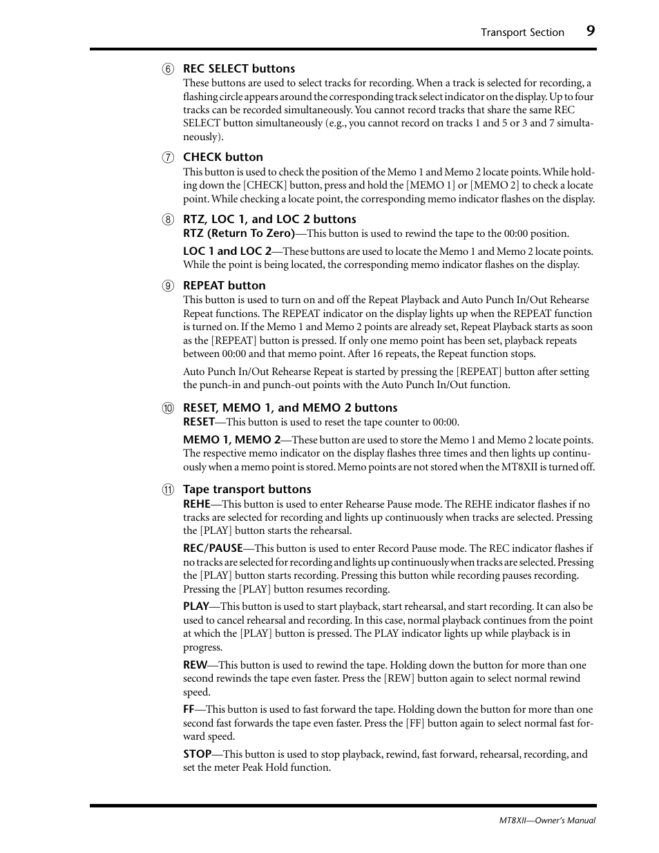 Yamaha MT8XII User Manual | Page 16 / 65