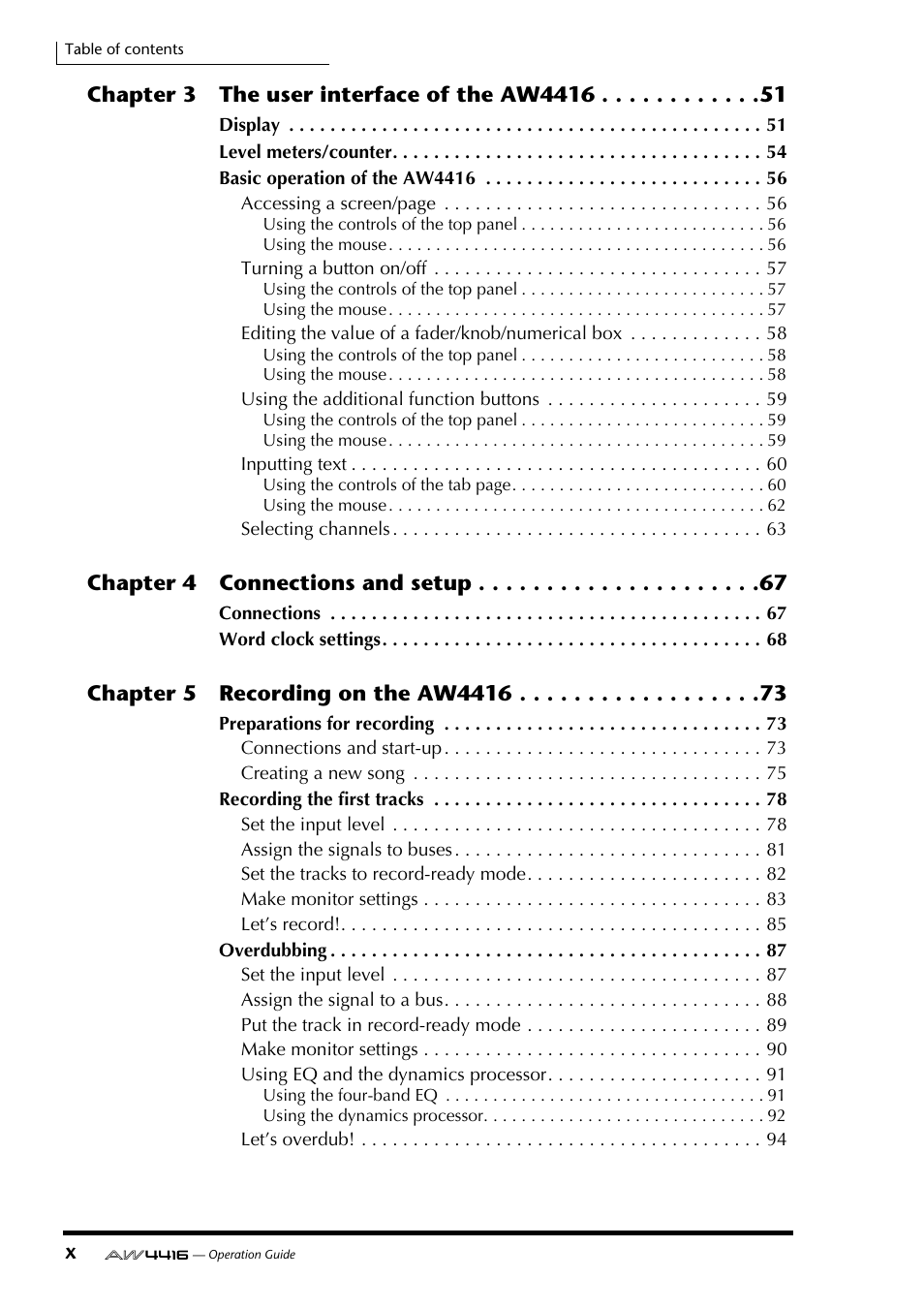 Yamaha Professional Audio Workstation AW4416 User Manual | Page 11 / 507