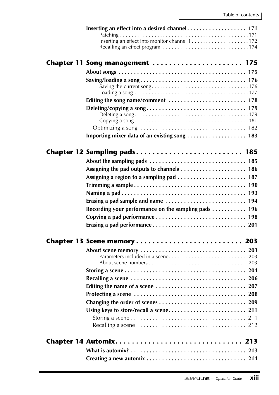 Yamaha Professional Audio Workstation AW4416 User Manual | Page 14 / 507