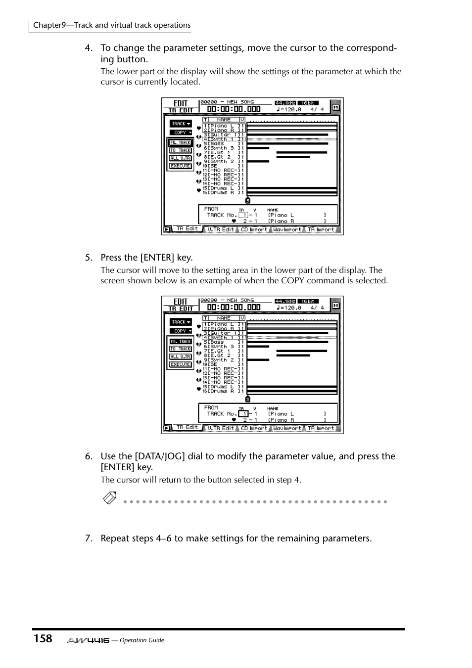 Yamaha Professional Audio Workstation AW4416 User Manual | Page 173 / 507