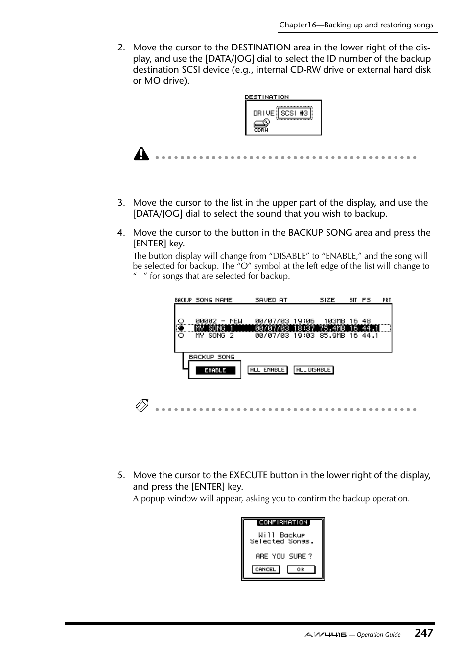 Yamaha Professional Audio Workstation AW4416 User Manual | Page 262 / 507