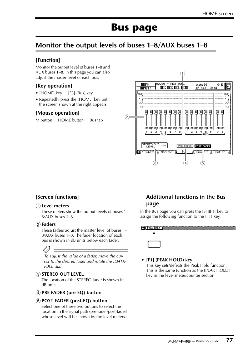 Bus page | Yamaha Professional Audio Workstation AW4416 User Manual | Page 365 / 507