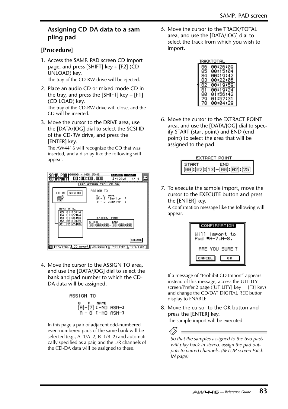 Yamaha Professional Audio Workstation AW4416 User Manual | Page 371 / 507