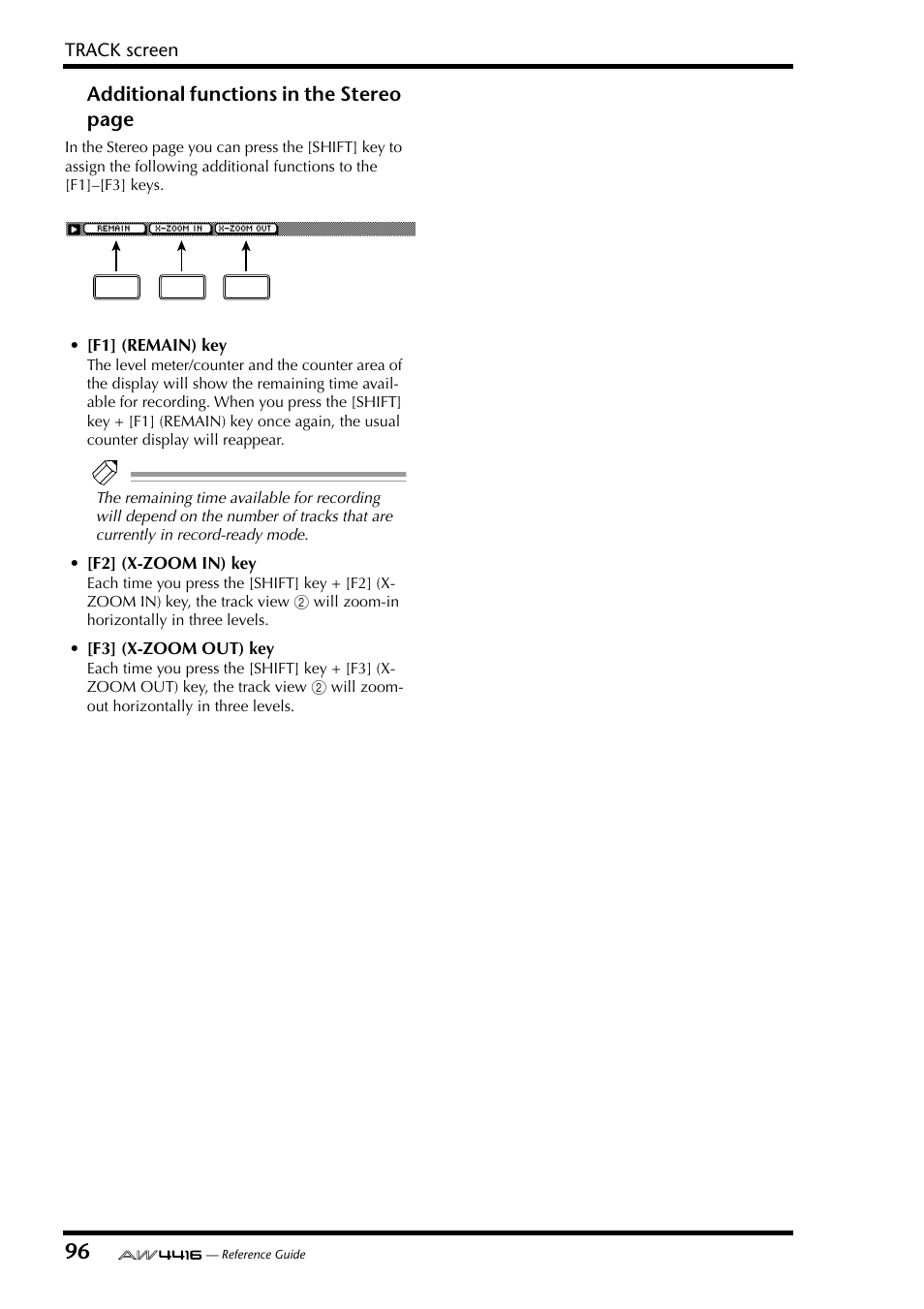 Additional functions in the stereo page | Yamaha Professional Audio Workstation AW4416 User Manual | Page 384 / 507