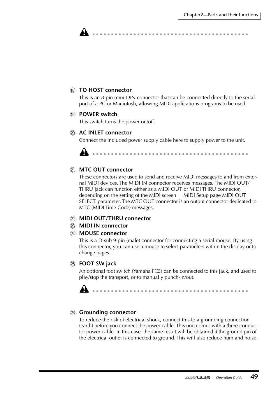 Yamaha Professional Audio Workstation AW4416 User Manual | Page 64 / 507