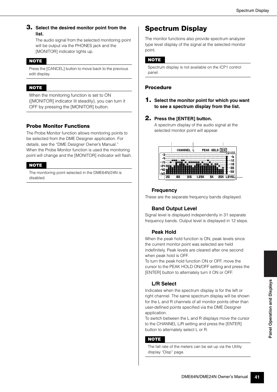 Spectrum display | Yamaha 1009MWTO-F0 User Manual | Page 41 / 80