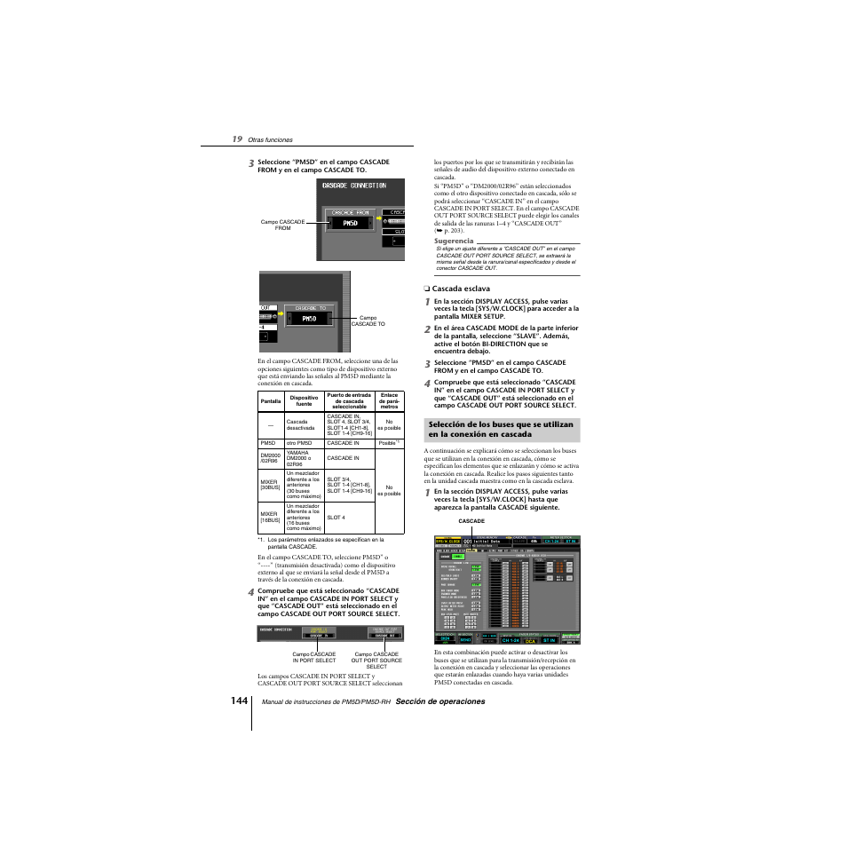 En cascada | Yamaha PM5D-RHPM5D User Manual | Page 144 / 367