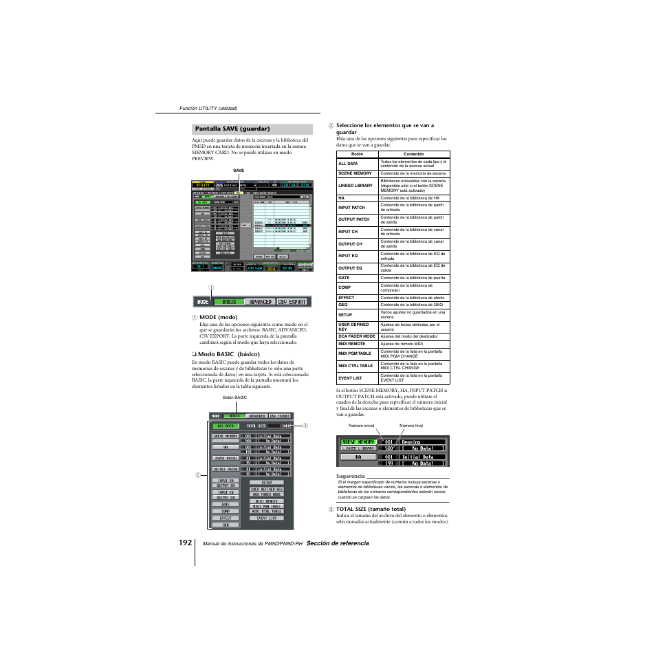 Pantalla save (guardar) | Yamaha PM5D-RHPM5D User Manual | Page 192 / 367