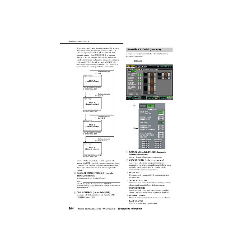Pantalla cascade (cascada) | Yamaha PM5D-RHPM5D User Manual | Page 204 / 367