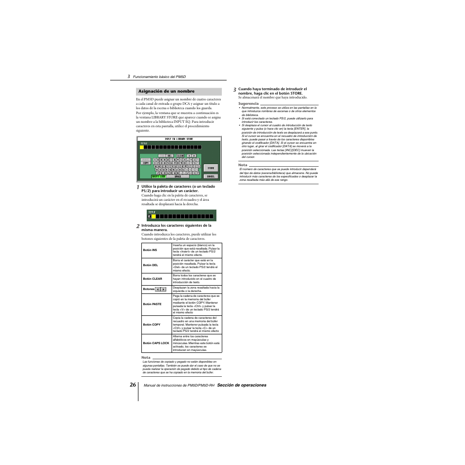 Asignación de un nombre | Yamaha PM5D-RHPM5D User Manual | Page 26 / 367