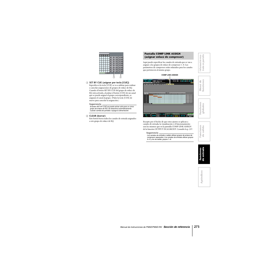 Pantalla comp link assign (asignar enlace, De compresor) | Yamaha PM5D-RHPM5D User Manual | Page 273 / 367