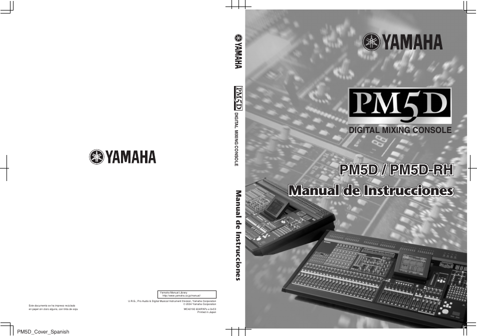 Pm5d / pm5d-rh, Manual de instrucciones | Yamaha PM5D-RHPM5D User Manual | Page 367 / 367