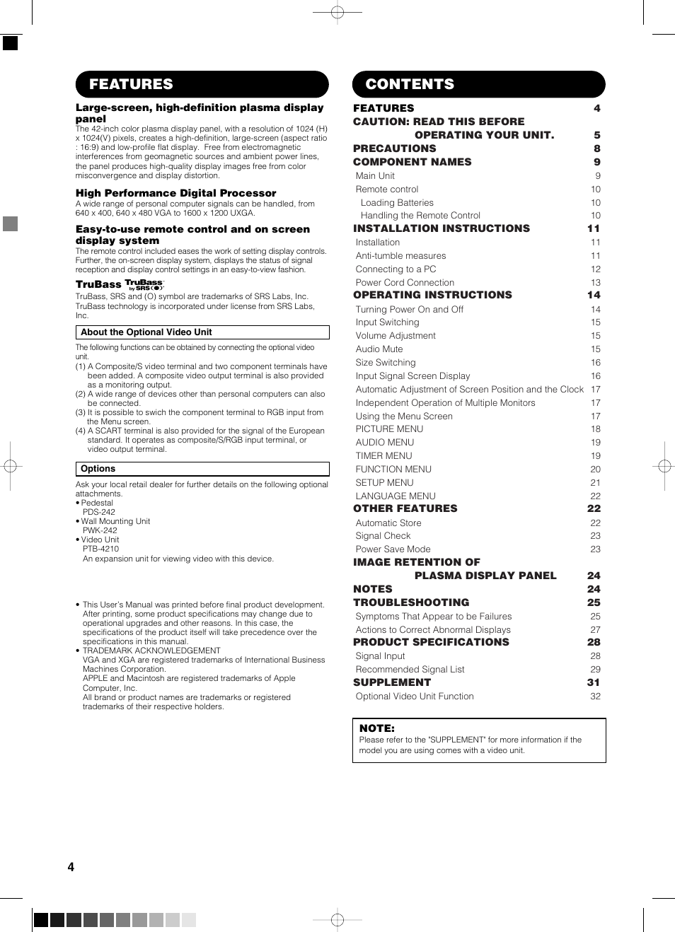 Yamaha pdm-4210 User Manual | Page 6 / 52