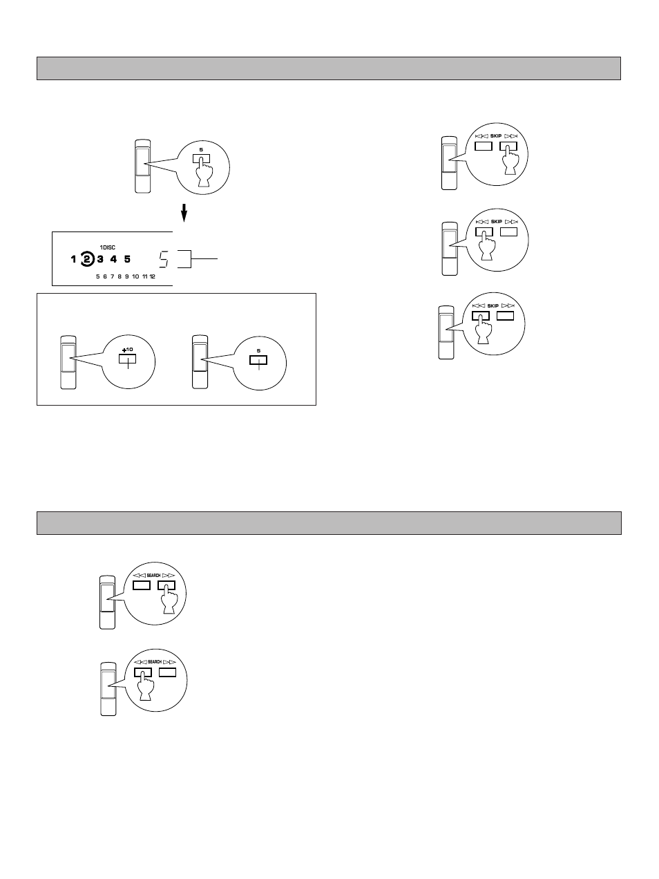 Direct play, Skip play | Yamaha CDC-655 User Manual | Page 10 / 24