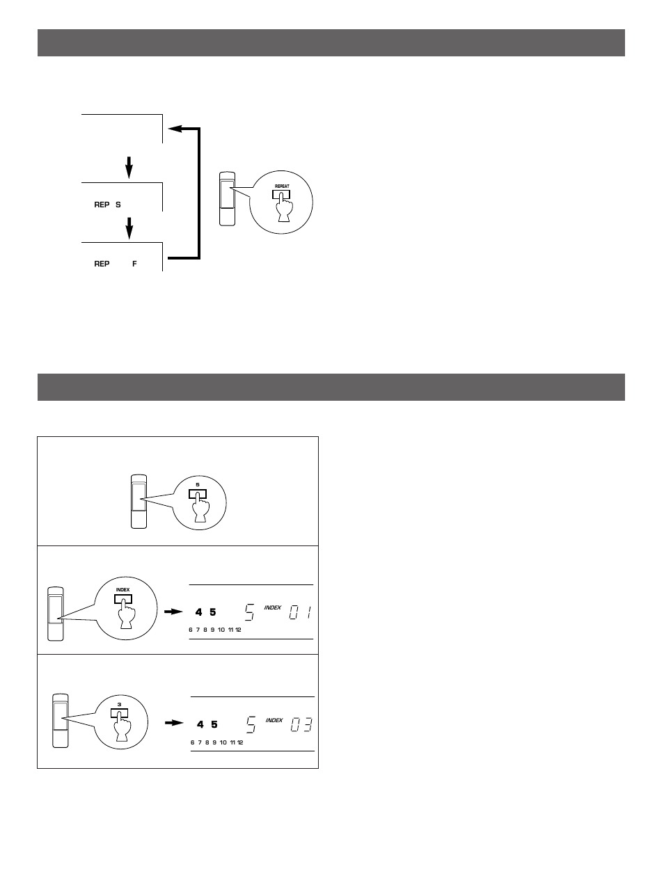 Repeat play, Index search | Yamaha CDC-655 User Manual | Page 16 / 24