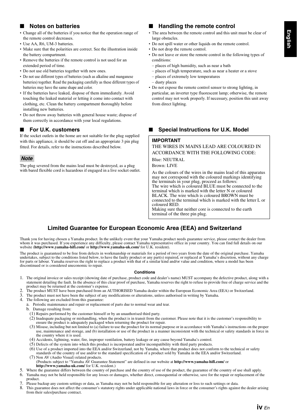 Handling the remote control | Yamaha CD-S2000 User Manual | Page 27 / 29