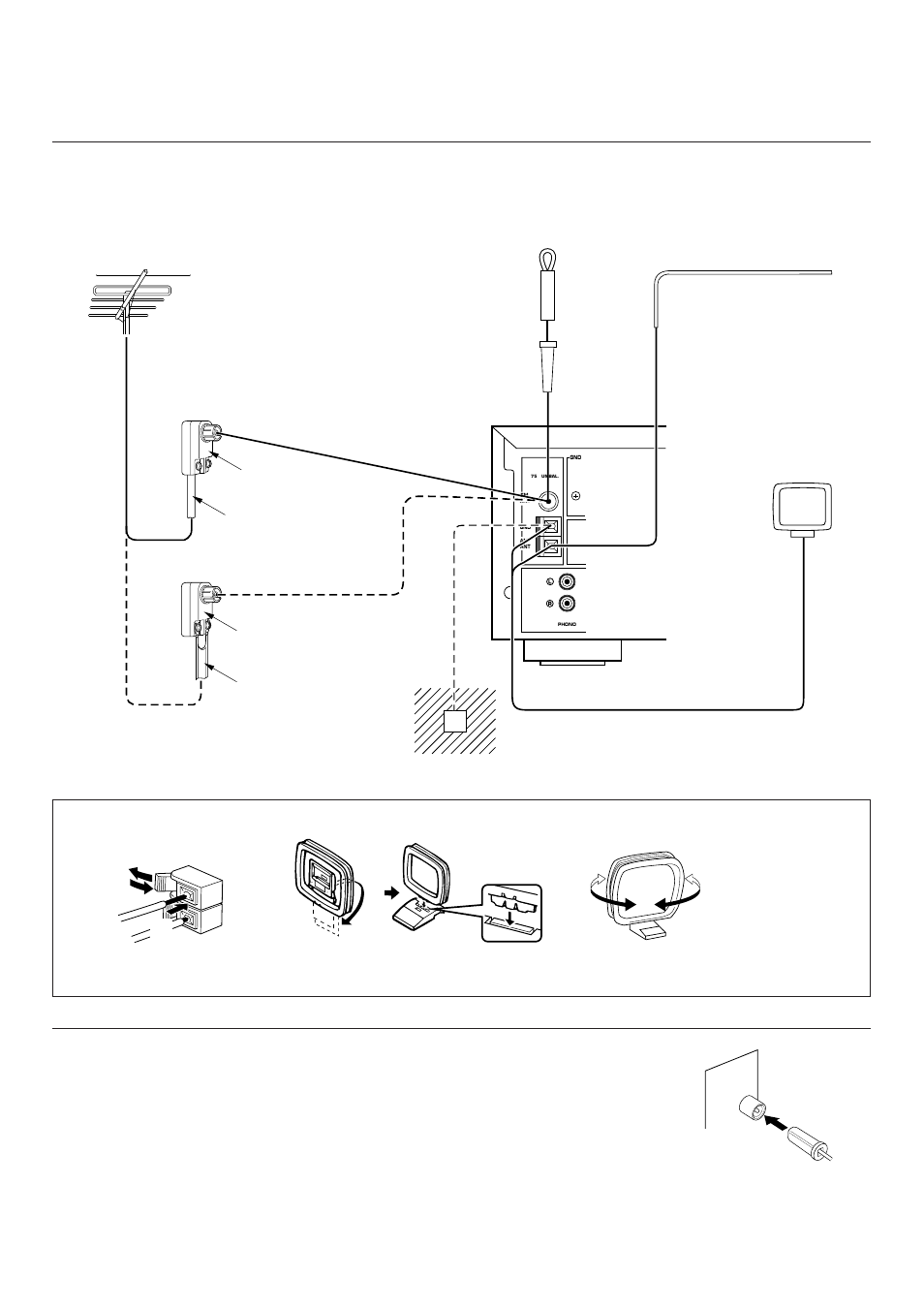 13 antenna connections, Gnd terminal | Yamaha R-V902 User Manual | Page 13 / 44