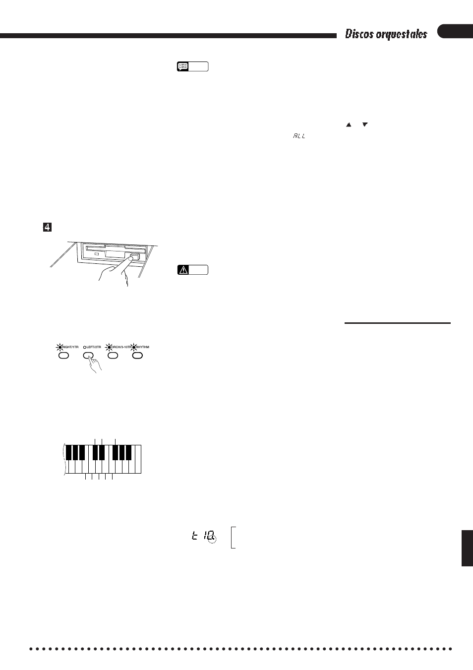 Discos orquestales, Reproducción solamente de partes especificadas | Yamaha CVP-85A User Manual | Page 31 / 76