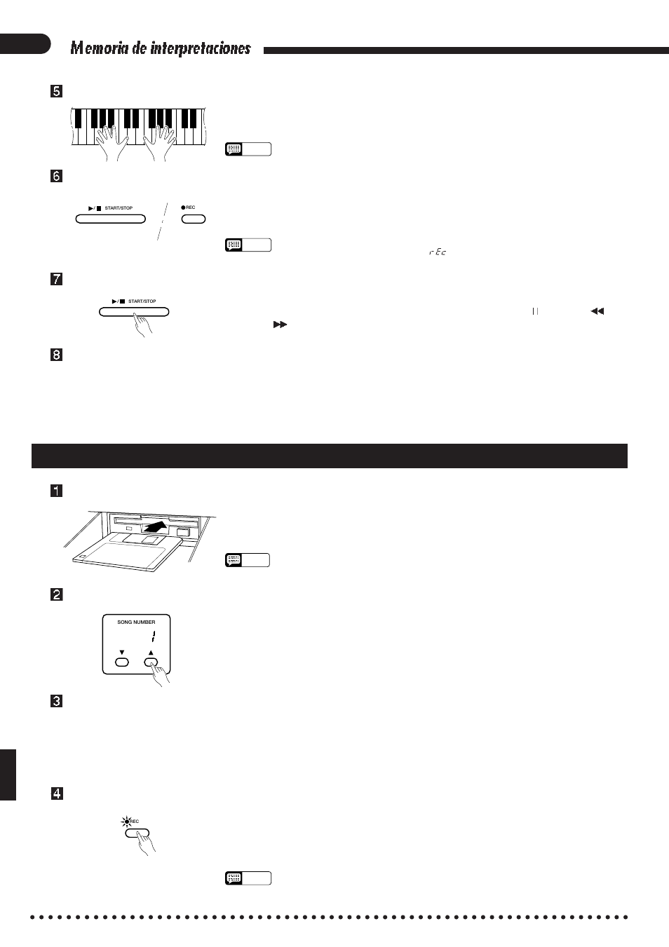 Grabación y reproducción de pistas múltiples | Yamaha CVP-85A User Manual | Page 36 / 76