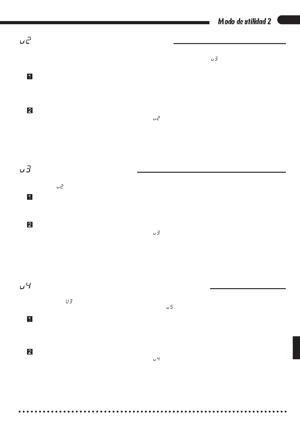 Modo de utilidad 2, Almacenamiento de los ajustes del panel, Carga de los ajustes del panel | Almacenamiento de afinación de teclas individuales | Yamaha CVP-85A User Manual | Page 49 / 76