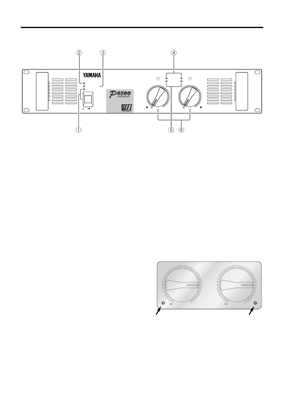 各部の名称と機能, フロントパネル | Yamaha P800 User Manual | Page 5 / 15