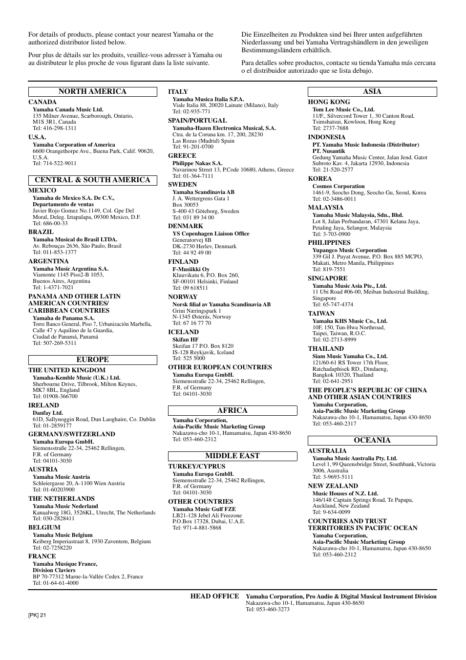 Yamaha PORTATONE PSR-1000 User Manual | Page 171 / 172