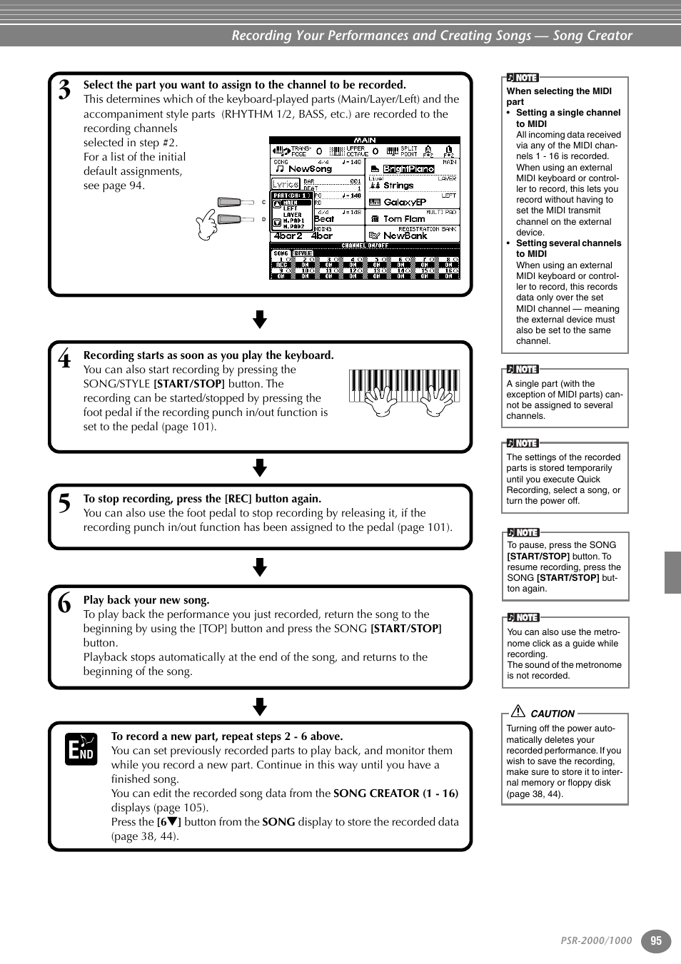 Yamaha PORTATONE PSR-1000 User Manual | Page 95 / 172