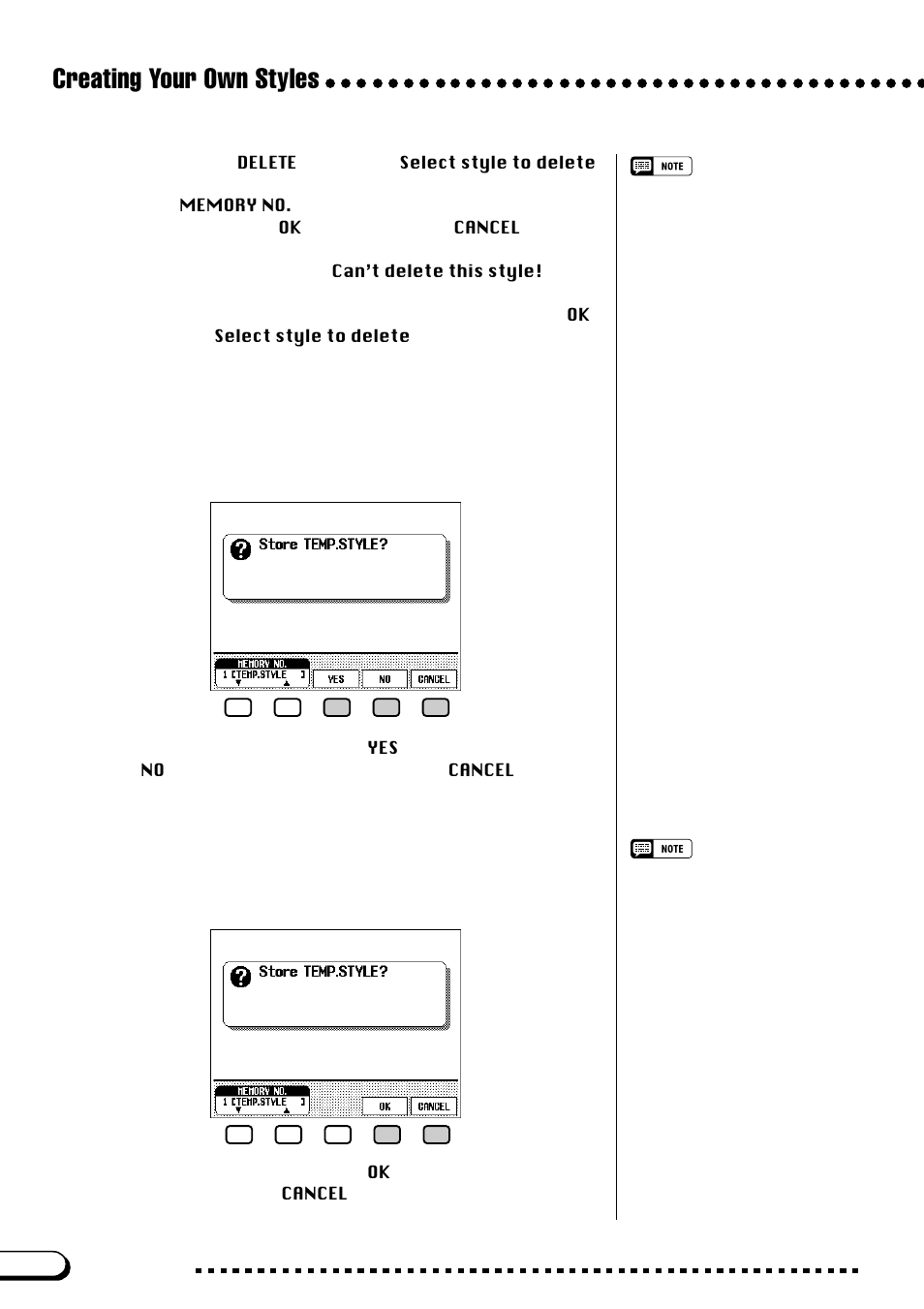 Creating your own styles | Yamaha CVP-109  EN User Manual | Page 104 / 235
