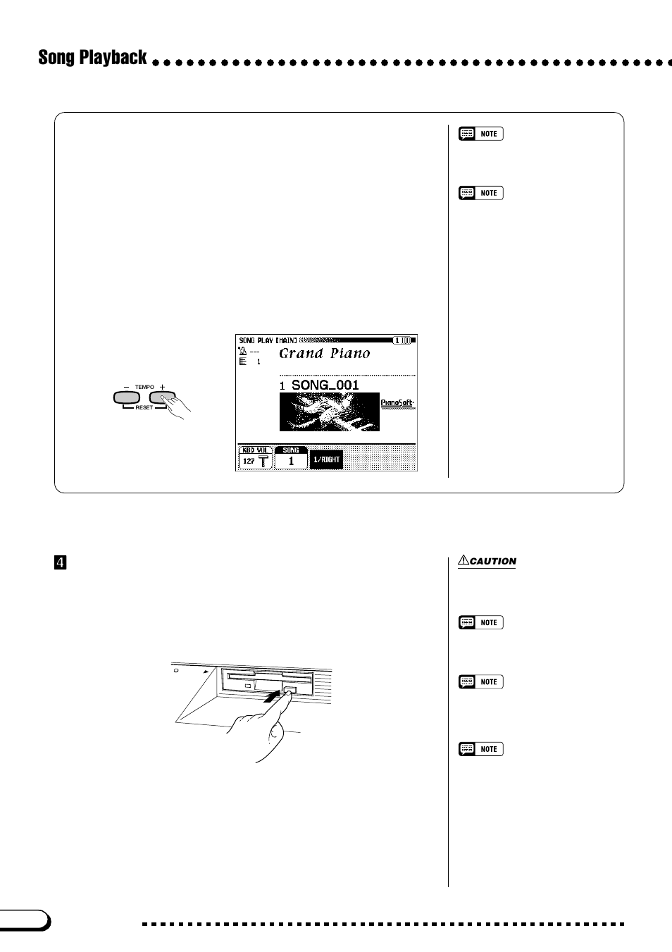 Song playback, Veject the disk | Yamaha CVP-109  EN User Manual | Page 116 / 235