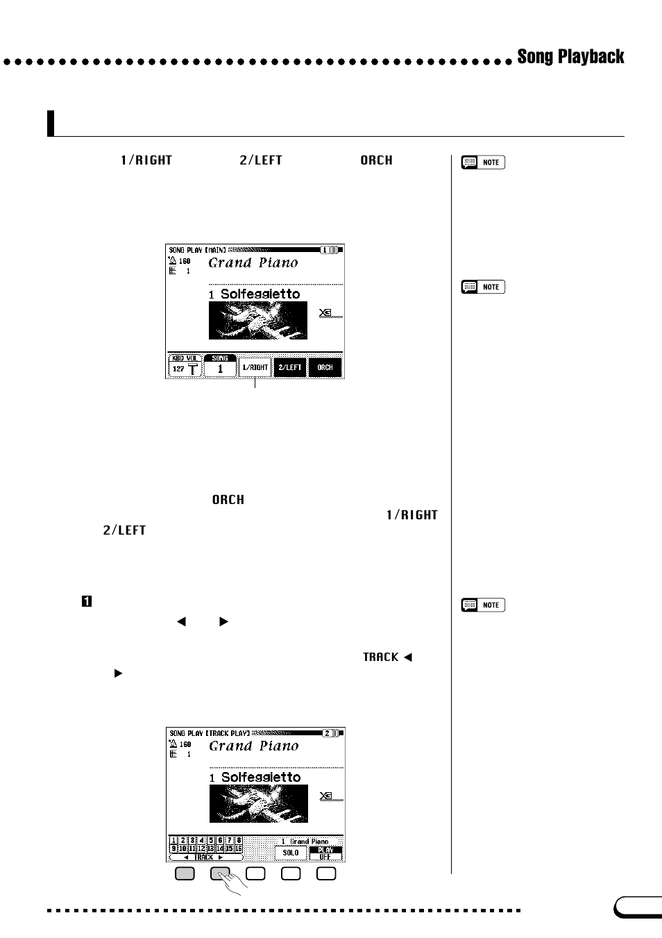 Part cancel, Song playback, Turning individual accompaniment parts on or off | Yamaha CVP-109  EN User Manual | Page 117 / 235