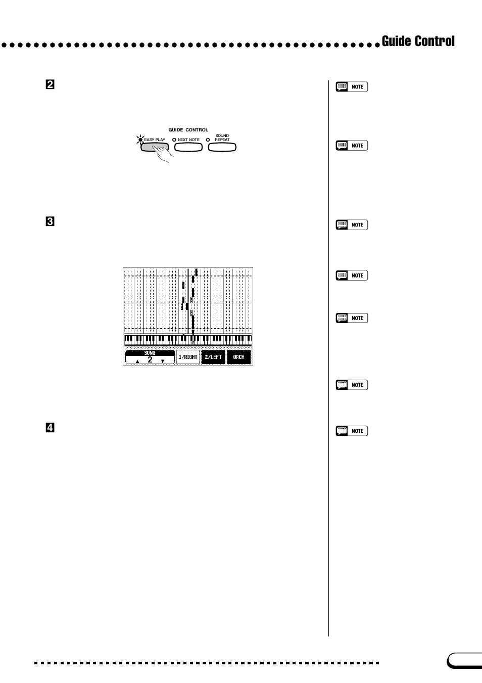 Guide control, Xselect the guide method, Cpractice the part | Vstop your practice session | Yamaha CVP-109  EN User Manual | Page 127 / 235
