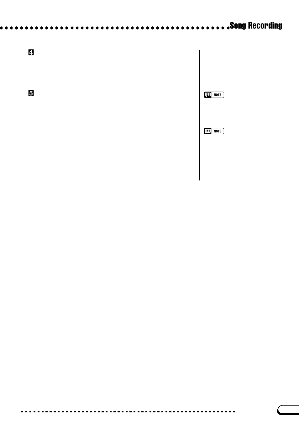 Song recording, Vset all performance features as required, Bstart recording | Yamaha CVP-109  EN User Manual | Page 137 / 235
