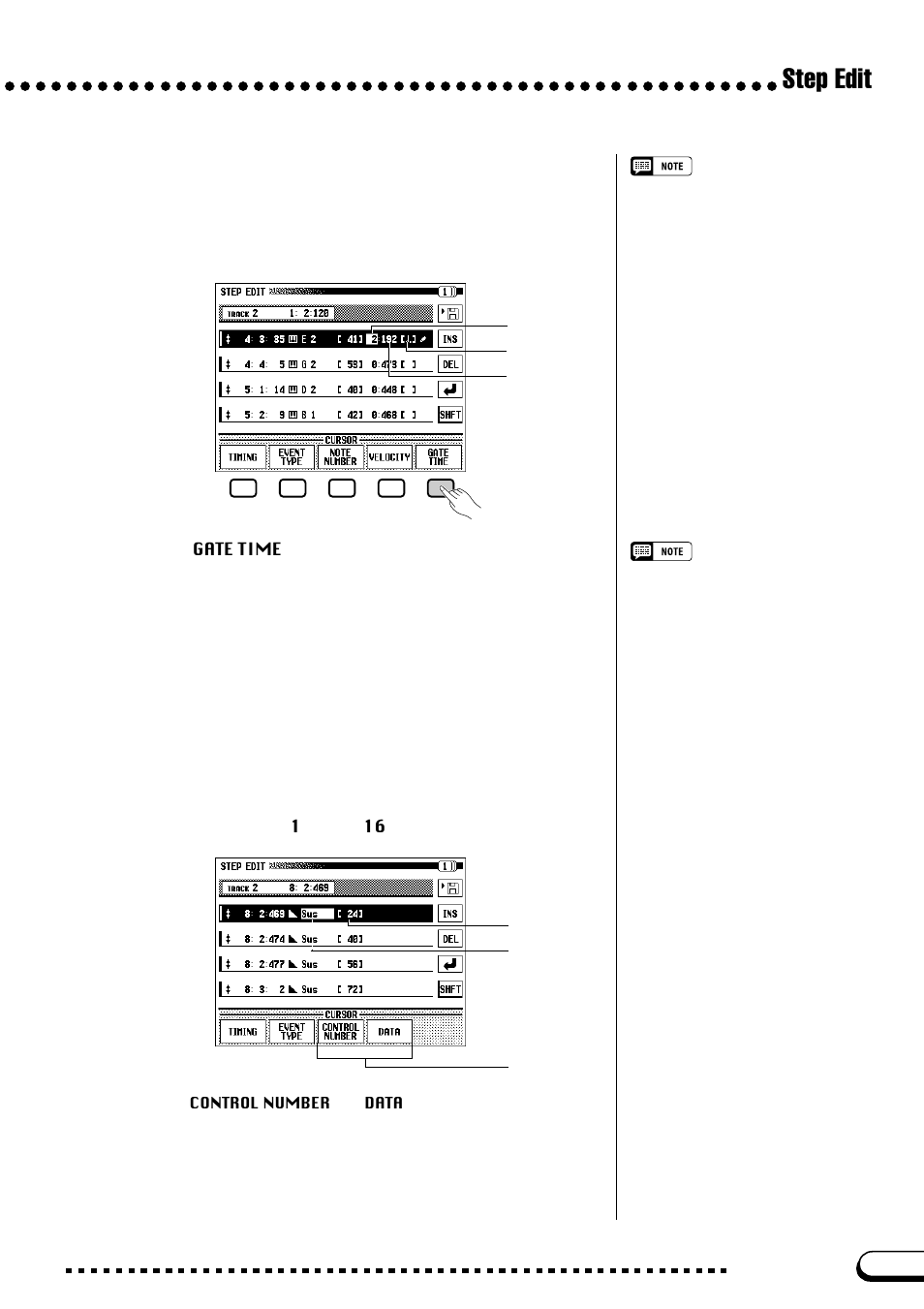 Step edit, Changing a controller setting | Yamaha CVP-109  EN User Manual | Page 153 / 235