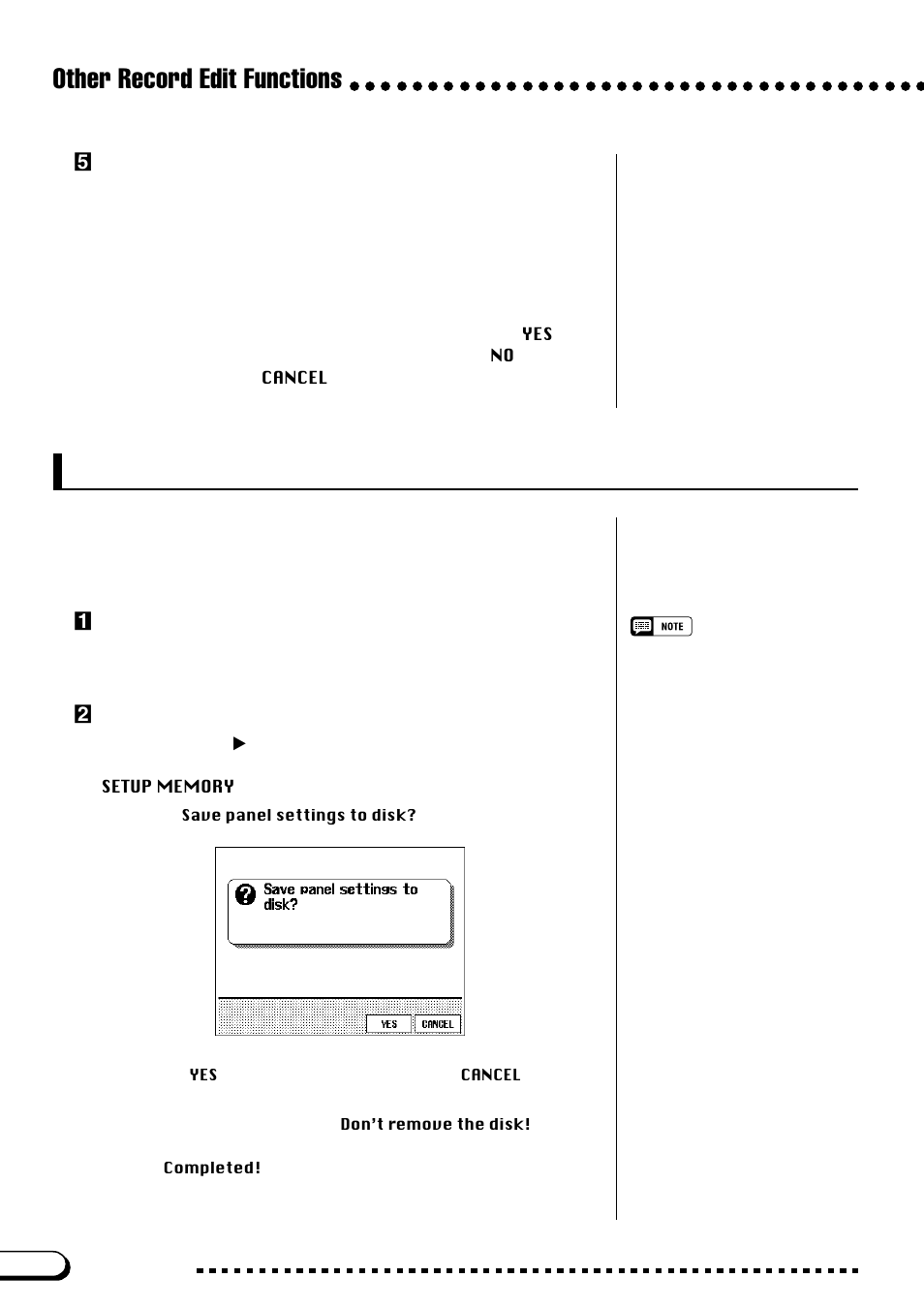 Setup memory, Other record edit functions, Bexit the initial edit function | Zset up the clavinova to play the song | Yamaha CVP-109  EN User Manual | Page 172 / 235
