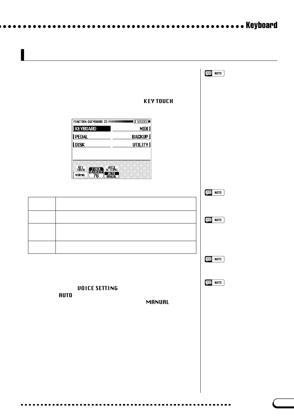 Function [keyboard 2] display — page 2, Keyboard, Key touch & fixed velocity | Voice setting | Yamaha CVP-109  EN User Manual | Page 189 / 235
