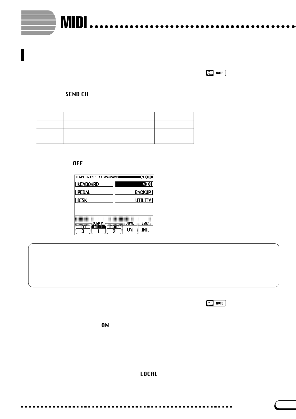 Midi, Function [midi 1] display — page 9 | Yamaha CVP-109  EN User Manual | Page 201 / 235