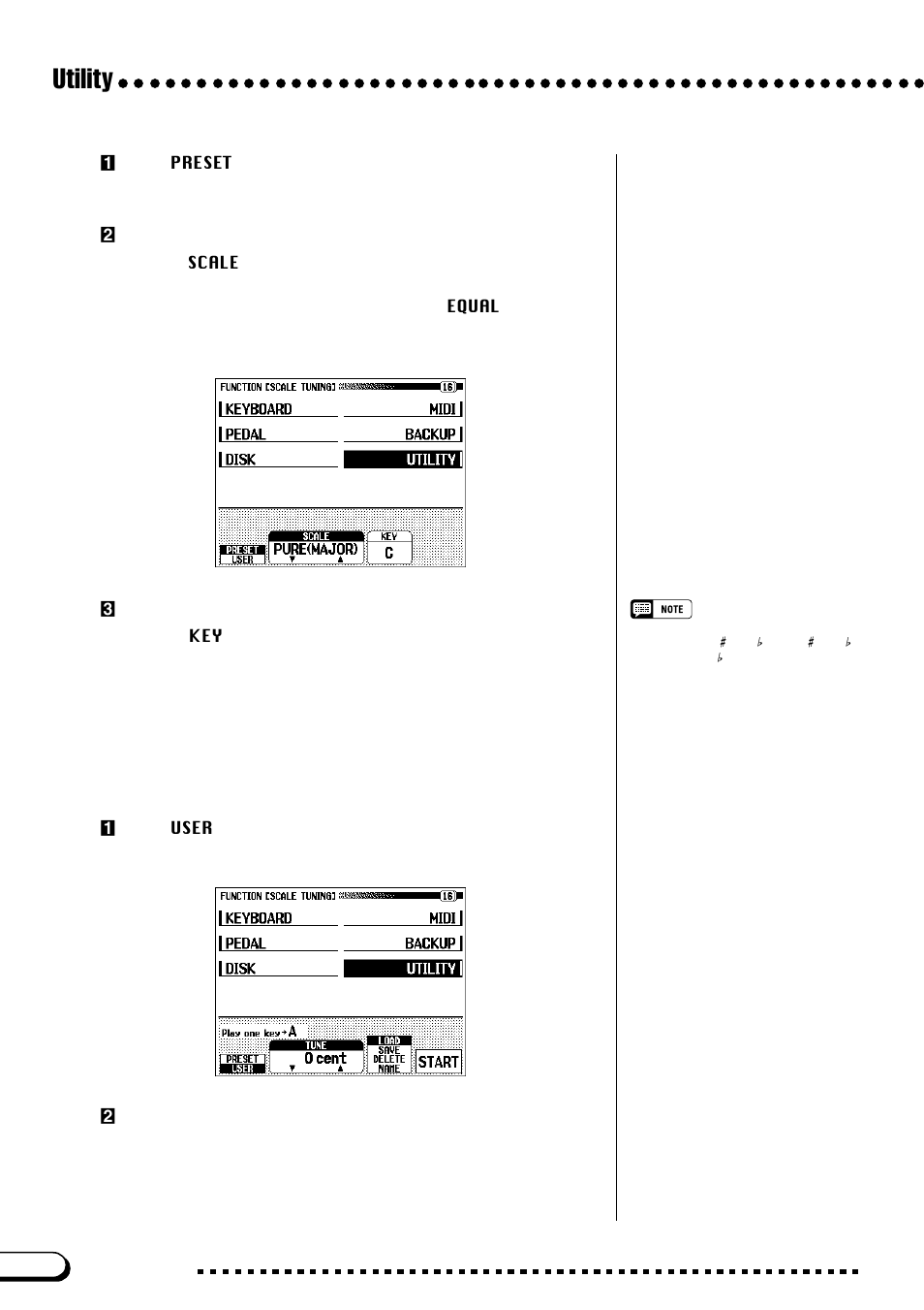 Utility, User scale setup | Yamaha CVP-109  EN User Manual | Page 210 / 235