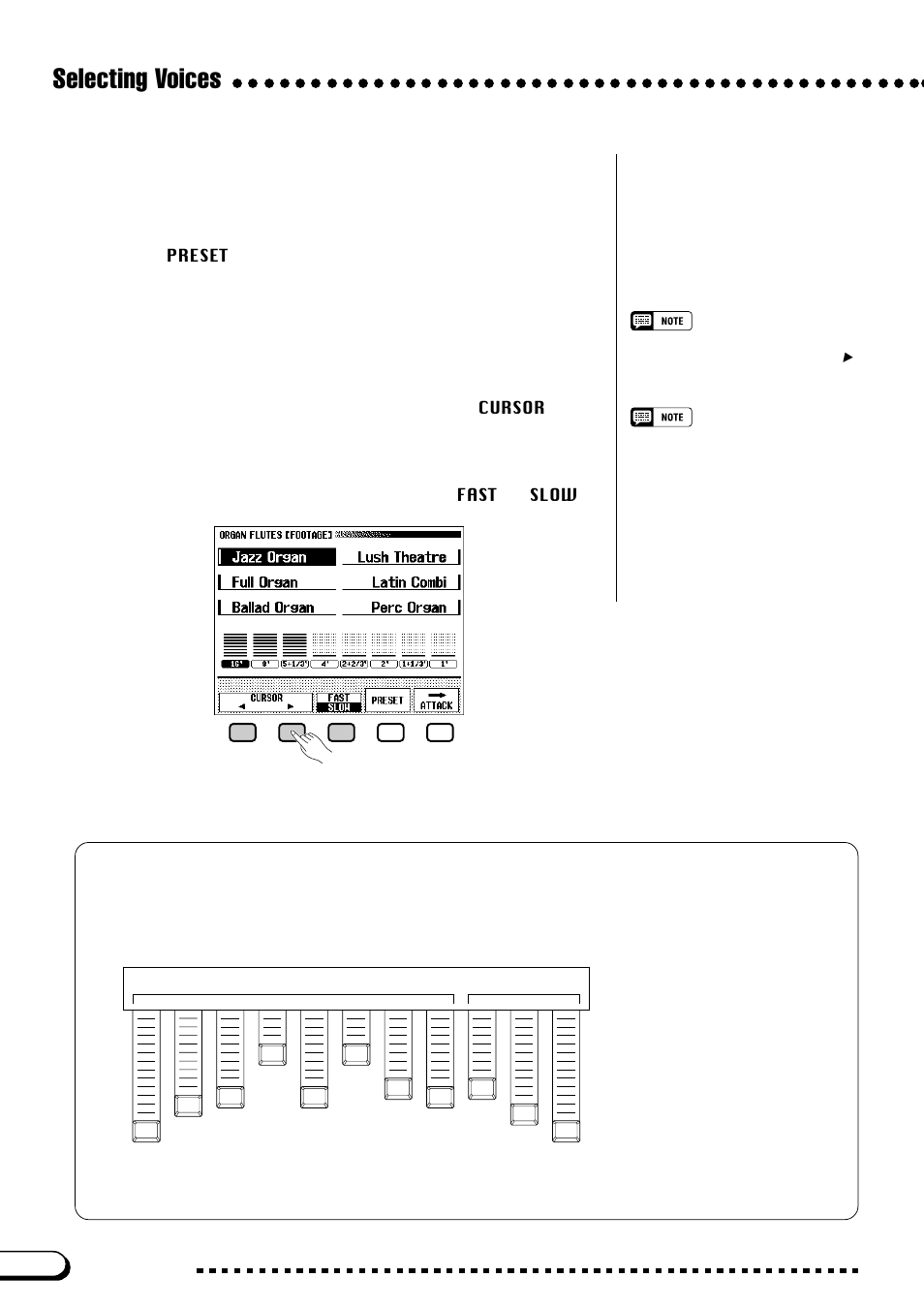 Selecting voices, Editing the voice | Yamaha CVP-109  EN User Manual | Page 34 / 235