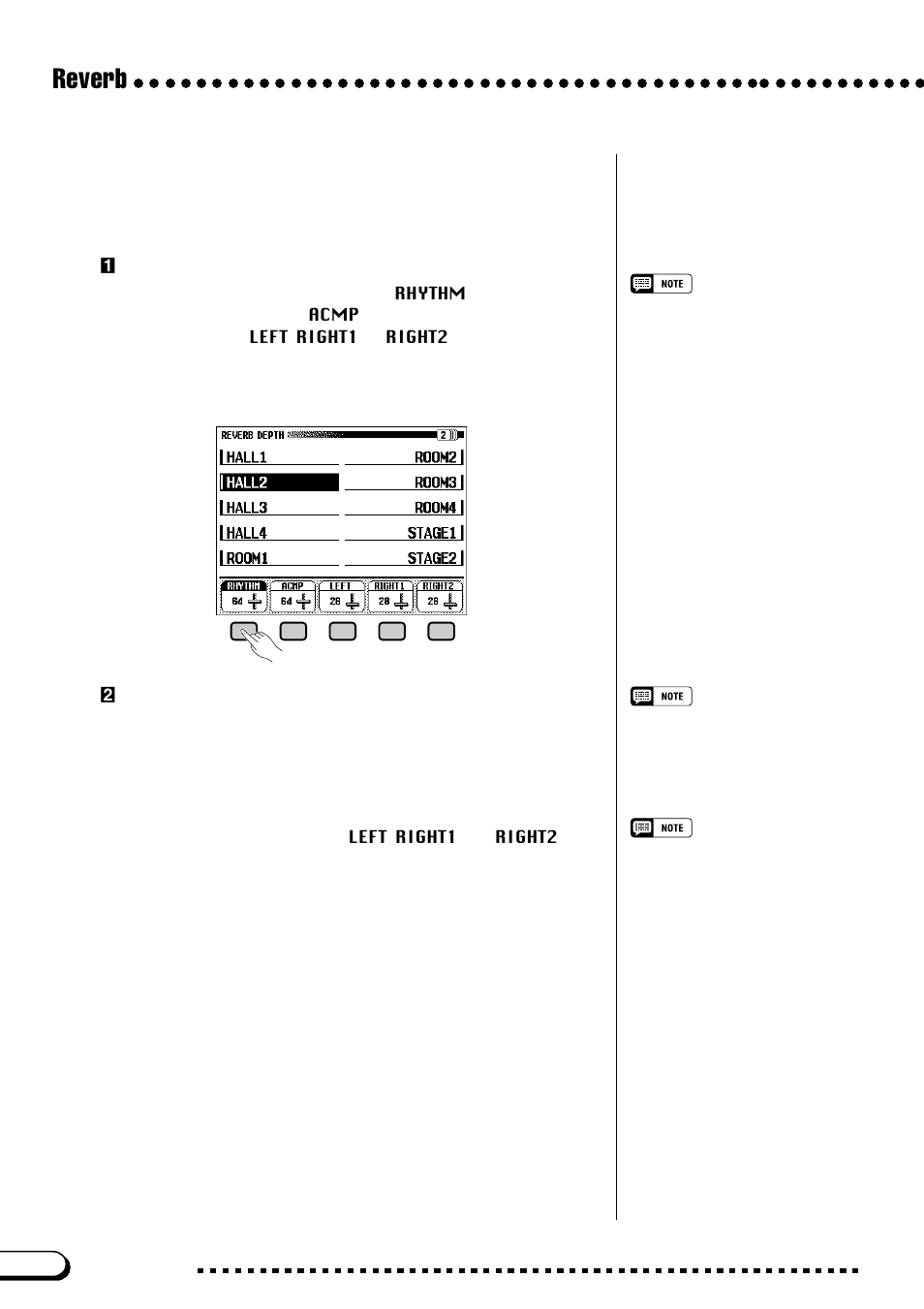Reverb, Setting the reverb depth for each part | Yamaha CVP-109  EN User Manual | Page 50 / 235