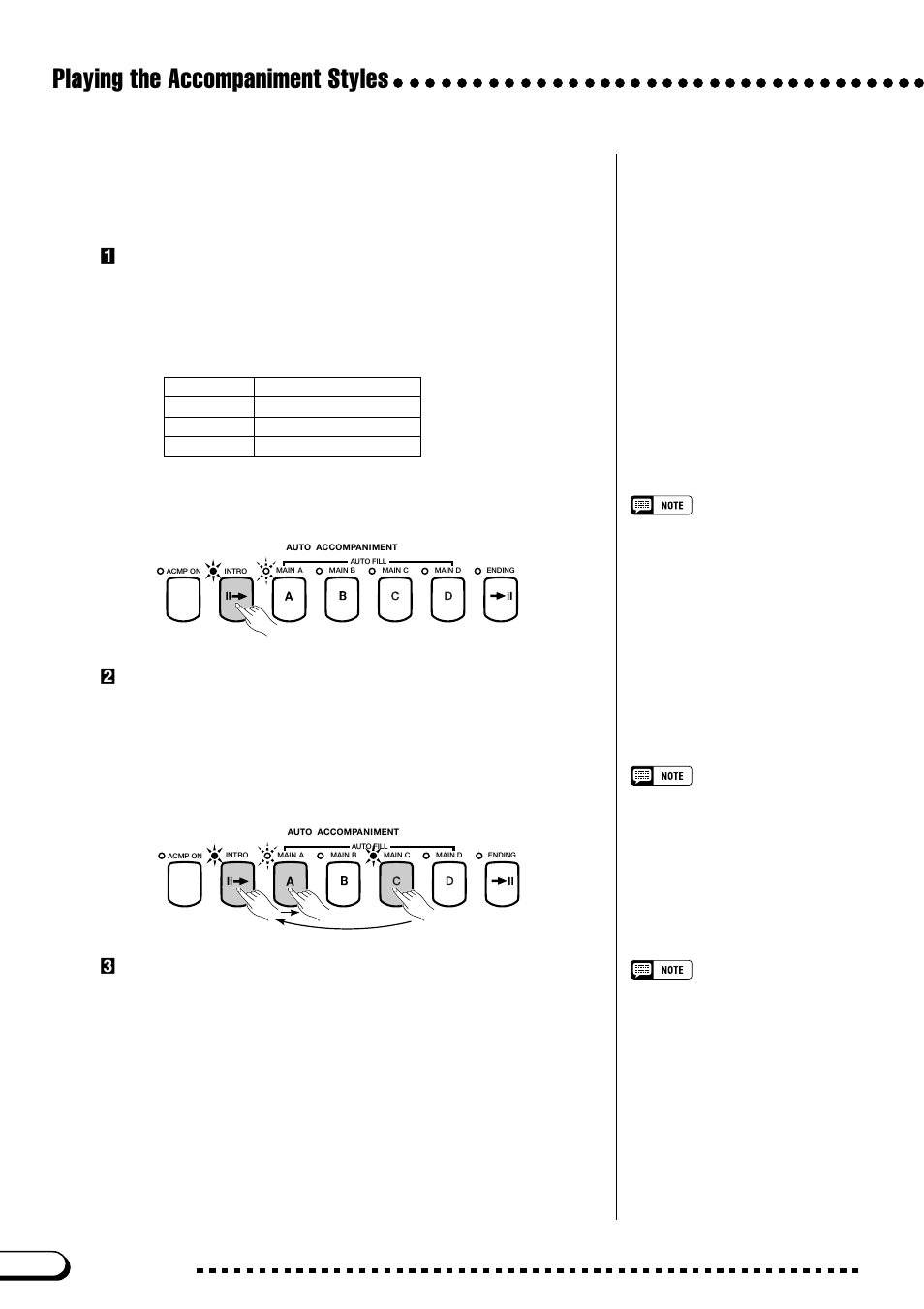 Playing the accompaniment styles, Adding an introduction, C start the style | Yamaha CVP-109  EN User Manual | Page 66 / 235