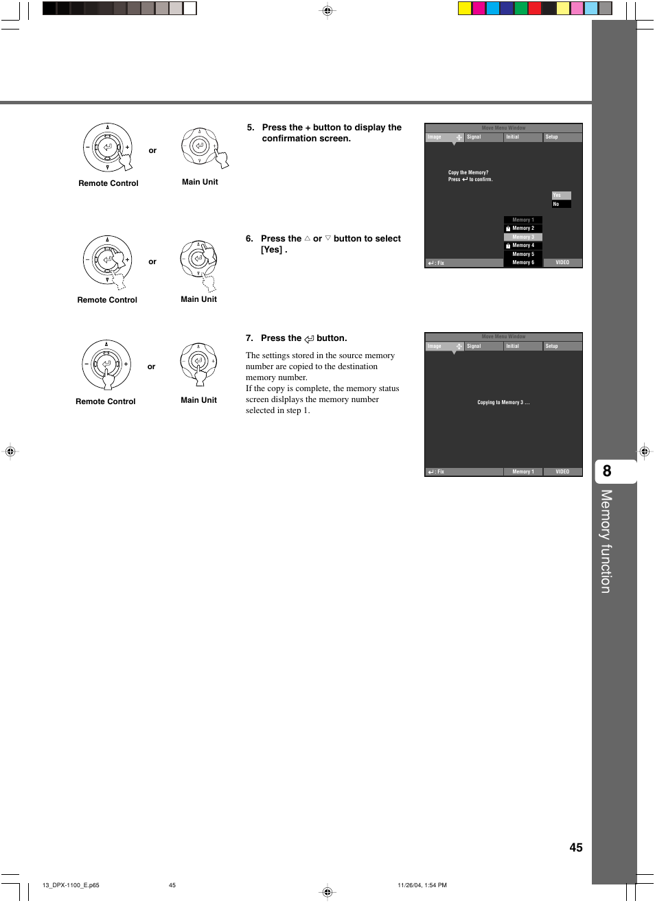 Press the h or g button to select [yes | Yamaha DPX-1200 User Manual | Page 49 / 68