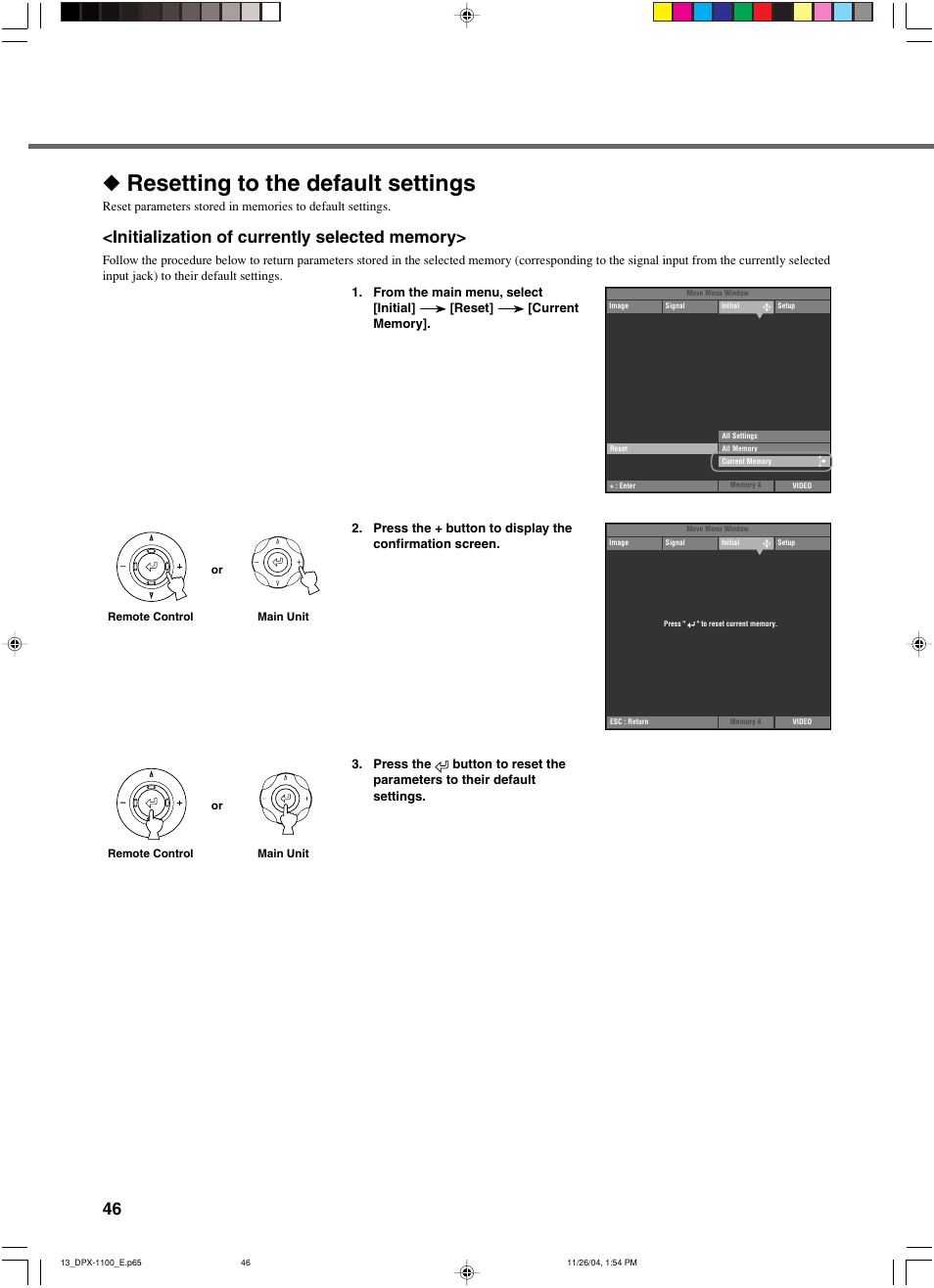 Resetting to the default settings | Yamaha DPX-1200 User Manual | Page 50 / 68