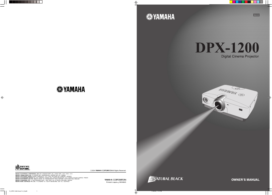 Dpx-1200 | Yamaha DPX-1200 User Manual | Page 68 / 68