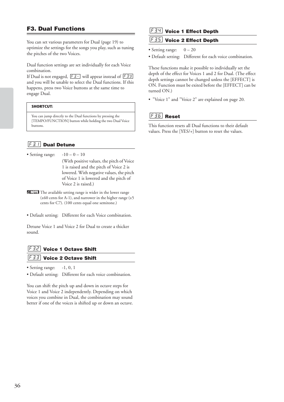 Yamaha CP 33 User Manual | Page 36 / 64