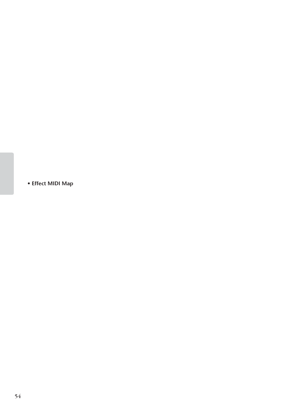 Effect midi map, Appendix | Yamaha CP 33 User Manual | Page 54 / 64